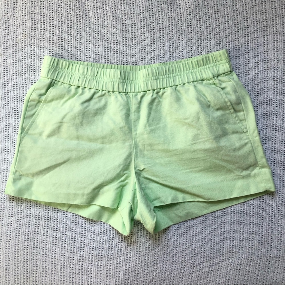 BOGO J.Crew green boardwalk pull on shorts elastic waistband pockets